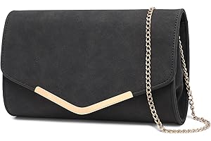Miss Lulu Pochette Femme en Daim avec Chaîne - Mini Sac à Main de Soirée, Clutch Pratique pour Mariage et Saint-Valentin, Idéal pour Fêtes et Cérémonies