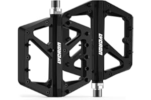 LYCAON Pedales de Bicicleta - Pedales de Bicicleta de Carretera/Bicicleta de montaña, Pedales Antideslizantes de 9/16 Pulgadas CR-MO husillo Bicicleta de Nailon, Pedales para MTB BMX