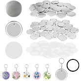 DBREAKS 100Pcs Round Blank Buttons 58mm, Badge Pin Button | Custom Pin, Badges to Customize, Badge Pin Button, Badge Making M