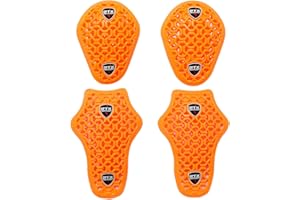 RTX Gear Flat 3D Net Shock Absorbing Ultra Flexible Certified CE Level 2 Biker Jacket Shoulder & Elbow Armour Insert Protection (Jacket 4pc Set)