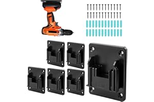 Auptiz 6 Packs Tool Holder Dock Mount,Tools Drill Mount Holder Fit for Makita 18V Drill Tools Holder Dock Hanger,with 24 Screws