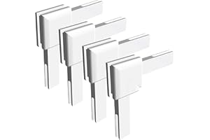 Windhager Juego de Conectores de Esquina para mosquitera, Marco Tensor para Ventanas y Puertas de plástico, Color Blanco, 03534