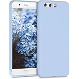 kwmobile Custodia Compatibile con Huawei P10 Cover - Back Case per Smartphone in Silicone TPU - Protezione Gommata - blu chia