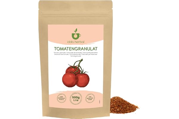 IDDA Herbal Tomatflingor 500g, Tomat Flingor 1-3mm, Krossade Torkade Tomater för Matlagning