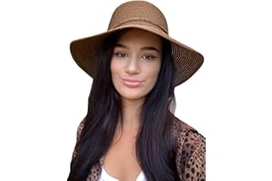 TOSKATOK® Ladies Womens Floppy Foldable Summer Sun Hat UPF 50+ Protection Wide Brim-