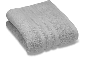 Catherine Lansfield Zero Twist Cotton 50x85cm Hand Towel Silver Grey