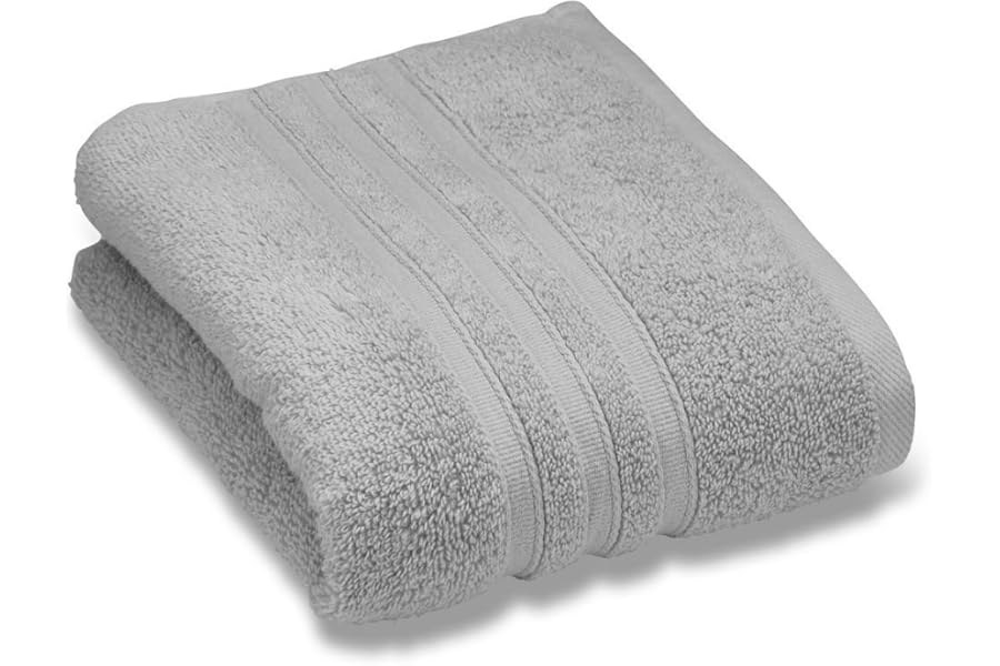 Catherine Lansfield Zero Twist Cotton 50x85cm Hand Towel Silver Grey