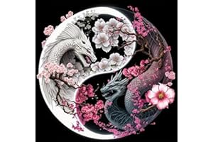 Mupmod Dragon Diamond Art Kits for Adults-Taichi Dragon Diamond Painting Kits for Adults,5D DIY Full Drill Gem Art and Craft for Home Wall Decor 12x12inch