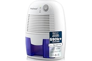 Pro Breeze® 500ml Premium Dehumidifier for Damp, Mould, Moisture in Home, Kitchen, Bedroom, Caravan, Office, Garage (White & Blue, 500ml)