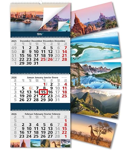 3-Monatskalender 2026 Wandkalender mit Schieber – Kalender 2026 Modern 3-Monatskalender 2026 Wandkalender mit Schieber – Kalender 2026 Modern