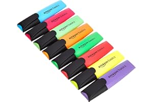 ‎AMAZON BASICS Amazon Basics Textmarkers in Mehrfarbig, Waschladungen, 8 stück (1er Pack)