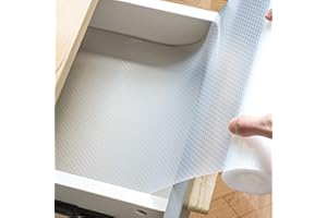 Protector Cajones Cocina, BriLumin 30 cm* 500cm Antideslizante Non Adhesivo Impermeable EVA Protector para Armario, Cajón,Estanterías,Refrigerador Transparente