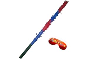 BOOGIE WOOGIE PINATAS Red Blue Stick and Blindfold
