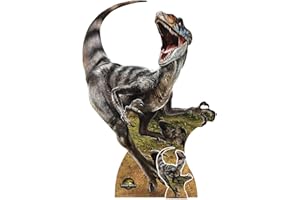 Star Cutouts SC4859 Velociraptor Dinosaurio Jurassic World Rebirth Cartón Recortado Altura 144 cm Producto Oficial Fiesta cumpleaños decoración habitación