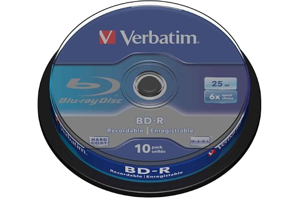 Best Price Square BLU Ray, BD-R, 6X, Spindle X10 43742 by VERBATIM