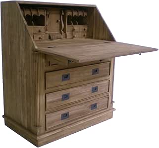 Teak-town TEAK Sekretär SE41-2 Teakholz antik massiv 110x90x53