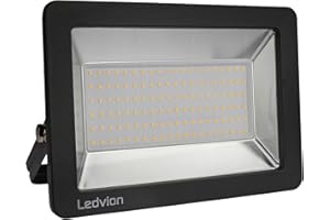 Ledvion Projecteur LED Extérieur, 100 Watt Osram LED Spot, 4000K Eclairage de Sécurité, 12000 Lumensg, IP65 Projecteur Étanche Ultra Lumineux, Pour Jardin, Terasse, Garage, Patio
