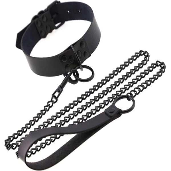 Sandritas Halsband mit Leine und Glckchen Bondage SM Kunstleder Schwarz  Sklave : Amazon.de: Drogerie & Krperpflege