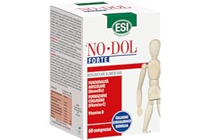 NODOL ESI - No-Dol Forte, Integratore Alimentare a Base di Collagene, Vitamina C e Acido Ialuronico, Azione Antiossidante, Contribuisce al Mantenimento della Cartilagine, Senza Glutine, 60 Compresse