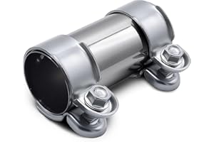 LONELY HIGH HEELS Doppelschelle Auspuffschelle Ø 45 mm x 120 mm Edelstahl Rohrverbinder Auspuff Schelle Universal Korrosionsbeständig Auspuffrohrklemme für Auspuffrohr mit 45 mm Durchmesser