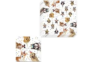 ‎DAZZJOY DazzJoy Pack of 20 Napkins Dog Birthday Decoration, Dog Birthday Napkin 33 x 33 cm, Colourful Animals Dog Birthday Napkins, Puppy Paper Napkins for Children's Birthday, Baby Shower, Pets Party