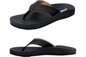 THEARCHES Herren Strand Sandalen Zehentrenner Schnell Trocknende Fußgewölbe Stütz Flip Flop Hausschuhe, Orthopädische Unterstützende Zehenpfosten-Sandale für Plantarfasziitis, Plattfüße, Fersenschmerzen