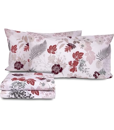 Completo Lenzuola Letto In 100% Cotone Made In Italy Fantasia Spa Matrimoniale Arancio 90308543