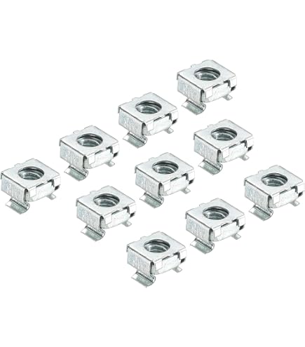 Dadi A Gabbia M4 X 0,7mm - 5 Pezzi In Acciaio Zincato, Per Rack Server, Armadi E Pannelli Con Fori Quadrati