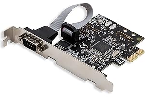 Syba Single Port RS-232 RS-422 RS-485 DB9 Serial PCI-Express 2.0 x1 Card - 1 Port Serial PCIe Card MCS9922 Chipset SD-PEX15021