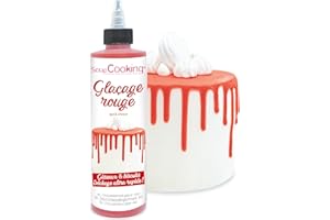 ScrapCooking - Glaçage Rouge Prêt à l’Emploi - Chocolaté & Séchage Rapide - Pour Pâtisseries, Éclairs, Gâteaux, Biscuits, Desserts, Dripcake & Cake Design - 4700