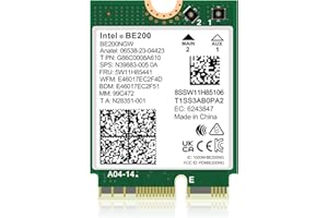 NICGIGA WiFi 7 Scheda Wireless BE200 NGW, Bluetooth 5.4, 5800Mbps M.2/NGFF Supporto di Rete Windows 10/11 (64bit), Linux, Non Supporta AMD. Ideale per Router WiFi7/WiFi6E/WiFi6/WiFi5 e AP Senza Fili.