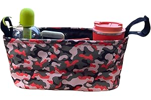 BundleBean - Buggy Organiser - Storage Bag for Pushchairs - Includes Nappy Pouch - Universal Fit with Handlebar of Any Pushchair or Stroller (Khaki Camo)