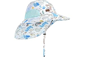 Happy Cherry Kapelusz Szeroki Rozmiar Dzieci Ochrona UV Oddychająca Letnia Czapka Chłopcy Dziewczyny z Regulowanym Paskiem na Plażę Wakacje Podróż 3 Miesięcy-12 Lat