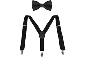 Ateid Tirantes y Pajarita Forma de Y con 3 Pinzas para Niños