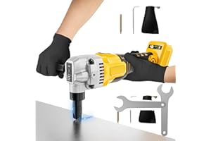 LIROPAU Blechknabber, Akkubetriebener Metallknabber Kompatibel mit Dewalt 18V Akku, Akku Knabber, Blechnibbler Aufsatz, 1900SPM, 3.5m/min, 950W, 3 Stufige Bürstenlose Elektro-Metallschere Blechknabber