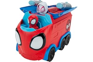 JAZWARES Spidey and His Amazing Friends toys Web Dart Launcher, Three In One