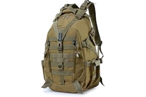 JOVELL Mochilas de Marcha - Mochila Tácticas Militar Impermeable 25L Capacidad Nylon 900D Múltiples Bolsillos para Senderismo Acampada, Montañismo, Caza, Aire Libre Ciclismo y Más