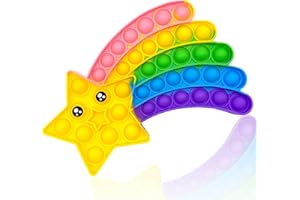 Cykapu Bubble Poppet Fidget, Silicone Rainbow Meteor Fidget, Fidget for Parent, Friends, Gift, Christmas, Easter Party