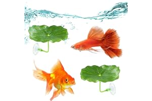 6 Pack Ornaments Leaf Hammock Soft Resting Leaf Beds for Aquarium,Adjustable Plastic Betta Bed with Suction Cup,Fish Tank Decor for Breeding Hiding & Play