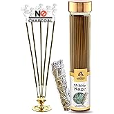 The Aroma Factory Organic White Sage Agarbatti for Pooja, No Charcoal Incense Sticks,100% Herbal Fragrance Agarbathi, (Bottle