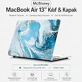 McStorey MacBook Air 13 İn&ccedil; Kılıf A1369 A1466 Uyumlu Hard Case Sert Koruyucu Kapak İnce Hafif &Ccedil;izilme Korumalı Desenli Baskıl