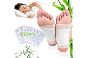 HELOVGE Patch Detox Pieds,100 Pièces Détox pour les Pieds,Detox Foot Patches,Soins des Pieds,Elimine les Toxines du Corps, Améliorez la Qualité du Sommeil