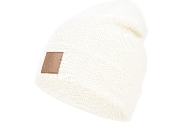 Occulto Bonnet d'hiver avec écusson en cuir