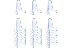 TERDEWE 24 Pack Mini Clear Acrylic Easel Stands - 2.3 Inch Tall, Coin Display, Photo Display, Magnetic Card Holder