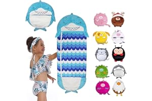 VBVARV Saco De Dormir con Almohada Suave Cuatro Estaciones Cálido Plegable 2 En 1 Saco De Dormir Suave Y Cómodo Adecuado para Niños Niñas