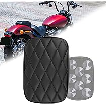 Sellino Passeggero Per Harley Davidson - Cuscino Posteriore Con 8 Ventose, Nero Con Stampa - Foto 5