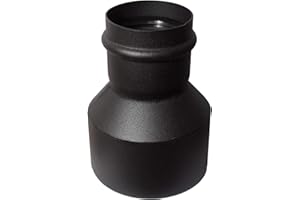Kolor-Knajp Pelletrohr-System DN 80 mm Schwarz, Erweiterung 80/120 mm, Hochtemperaturbeständig bis ca. 200°C, Innensilikondichtung, 1 Stück