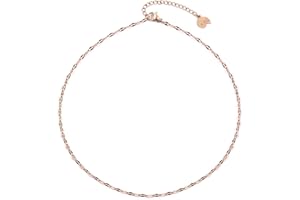 Happiness Boutique Delicato Choker in Oro Rosa | Collana Catena Bijoux Acciaio Inossidabile