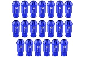 HLYJOON Nut Wheel Tire Screw Racing Car Aluminum M12X1.5，20 Pack (Blue) wrx 2003 blue wheel nuts lug nuts m12x1.5 car wheel bolts 12x1.5 wheel nuts wheel nuts wheel nuts m12x1.5 12x1.25mm wheel nuts blue