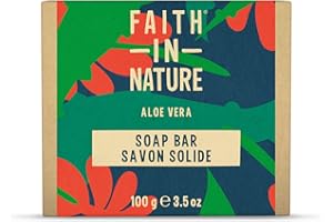 Faith In Nature, Savon Mains Naturel à l'Aloe Vera Faith In Nature, Vegan & Cruelty Free, Sans Parabènes & SLES, 100g